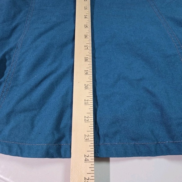 Noble Outfitters Ladies Faux Fur Neck Lined Canvas Vest Size‎ Large Teal Blue - Picture 11 of 15